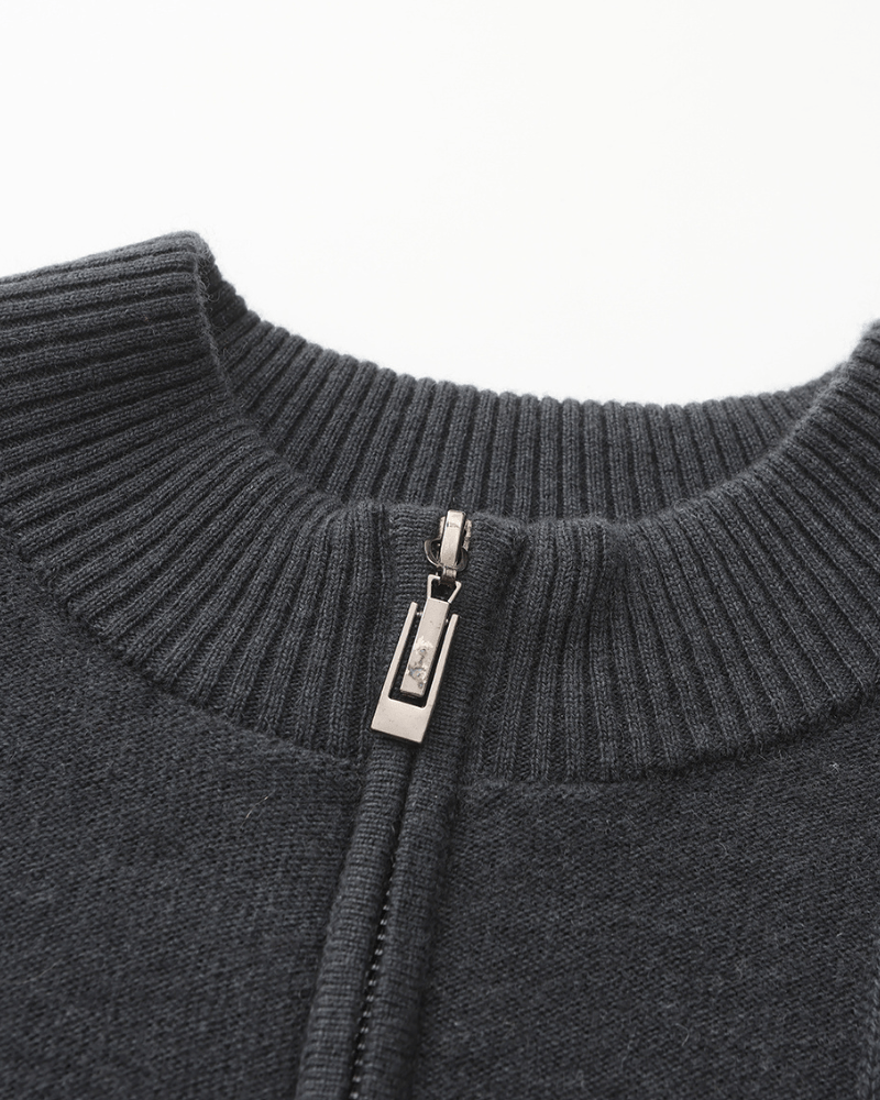 100% Cashmere Ribbed Half Zip – photo 6