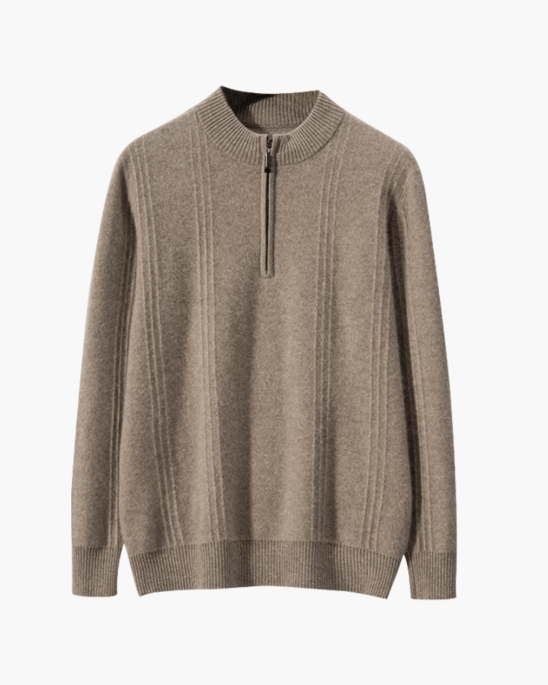 100% Cashmere Ribbed Half Zip – photo 12
