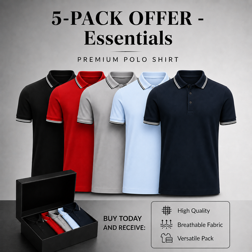5-Pack Classic Polo Shirts – photo 2