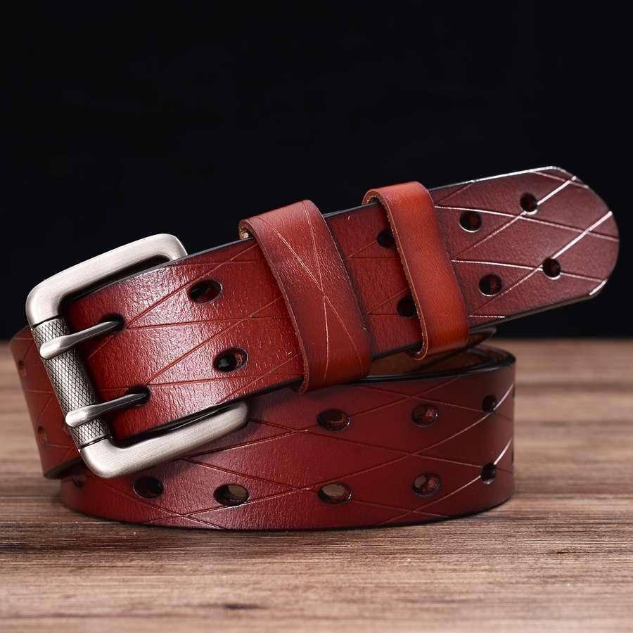 Custom Double Pin Leather Belt, Svetunia Model – photo 2