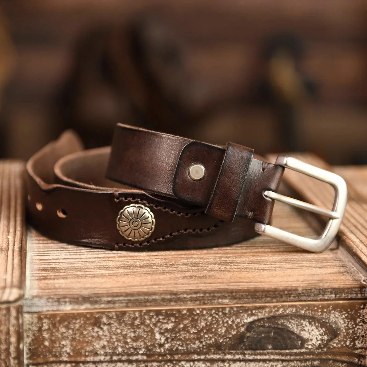 Handcrafted Leather Western Belt – photo 2