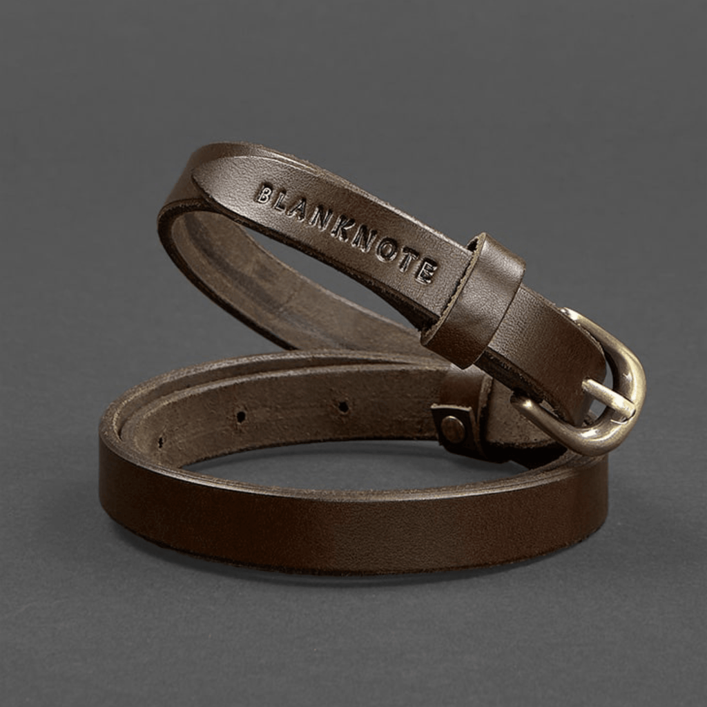 Handmade High Quality Narrow Leather Belt | Elmont