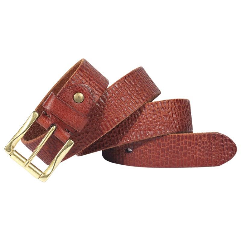 High-Quality Grained Leather Belt For Men | Elmont