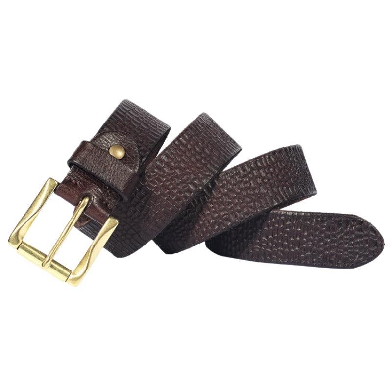 High-Quality Grained Leather Belt For Men – photo 2