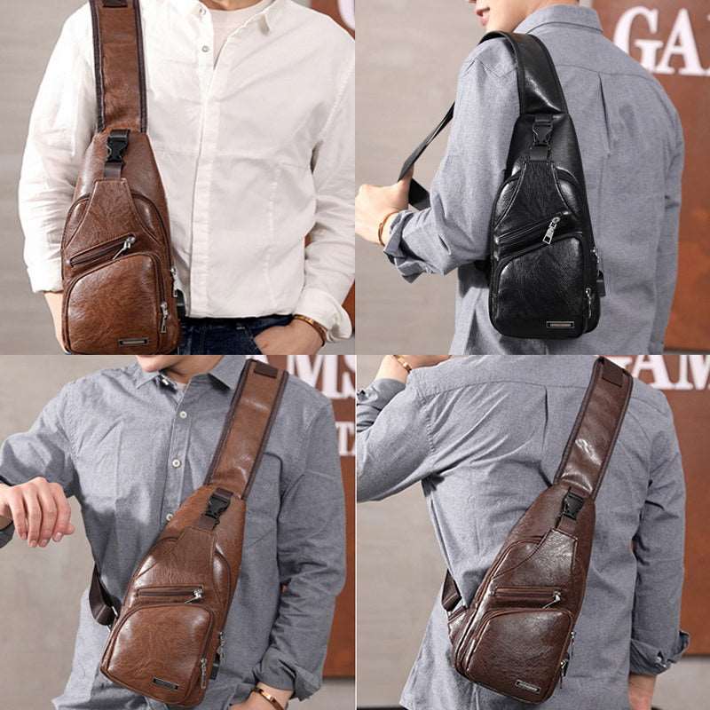 Men's Classic Leather Shoulder Bag – photo 5