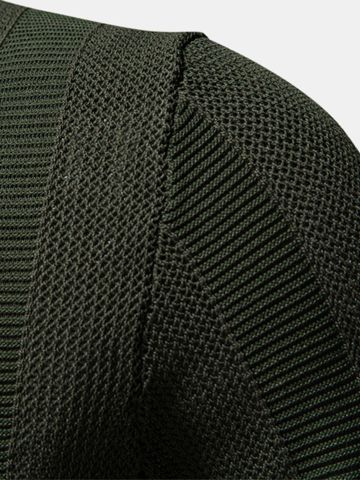 Striped Hollow Knit V-Neck Polo – photo 6