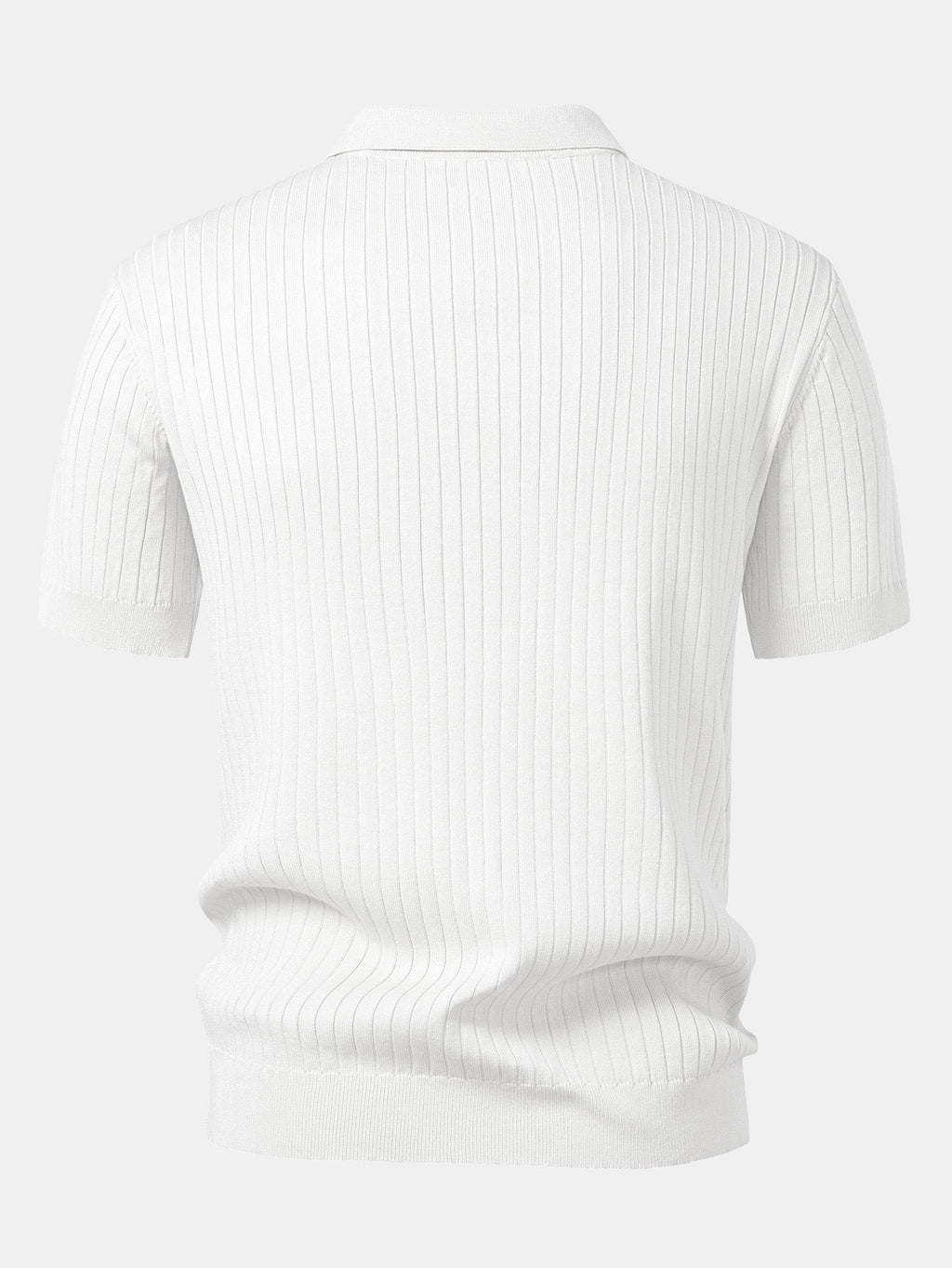 Striped V-Neck Knit Polo – photo 12