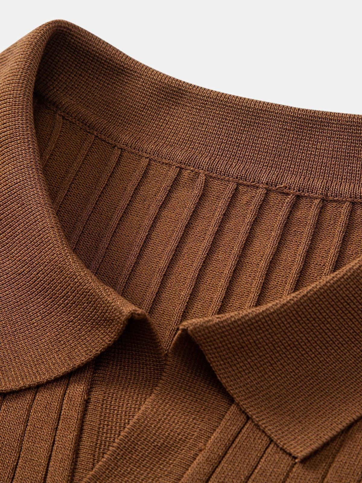 Striped V-Neck Knit Polo – photo 13