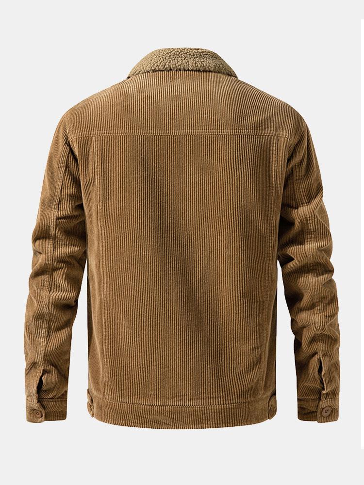Teddy-Fleece Lined Cotton Corduroy Jacket – photo 8