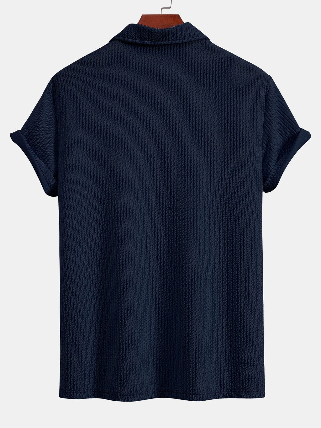 Textured V-Neck Polo & Shorts – photo 15