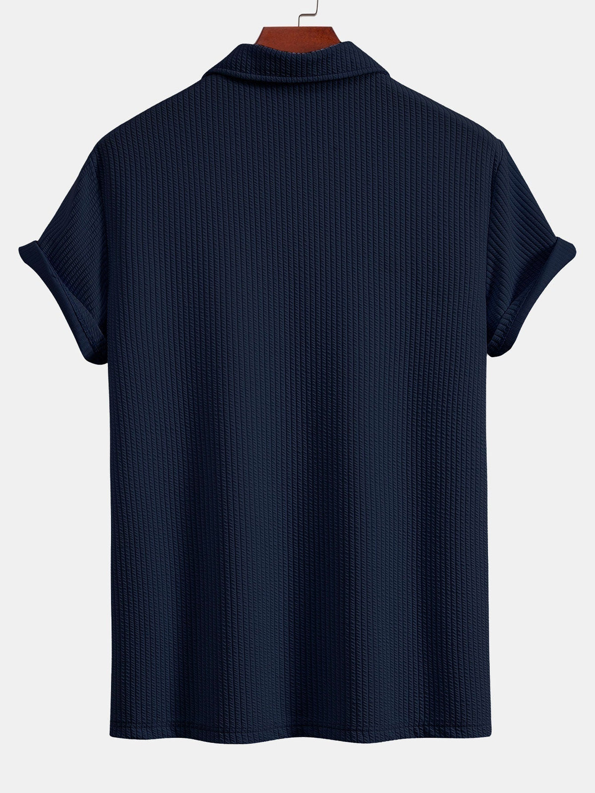 Textured V-Neck Polo & Shorts – photo 15