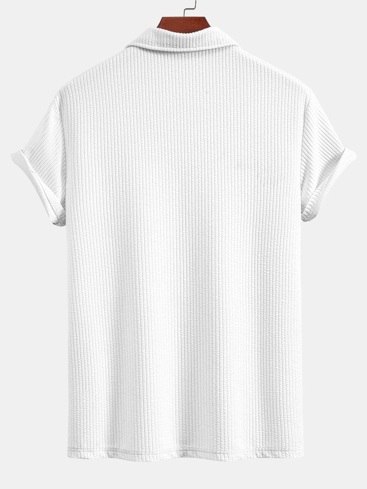 Textured V-Neck Polo & Trousers Set – photo 11