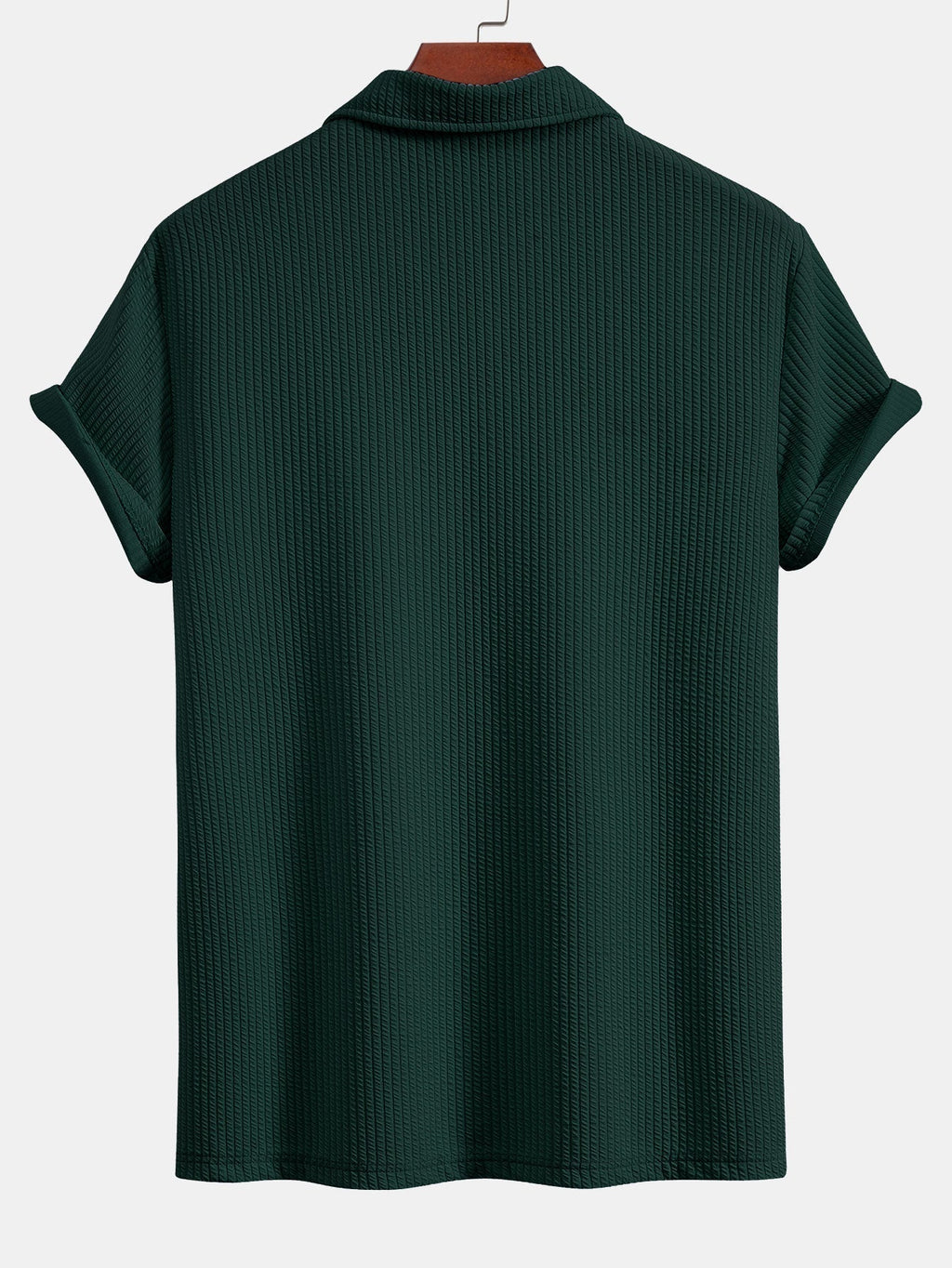 Textured V-Neck Polo & Trousers Set – photo 13