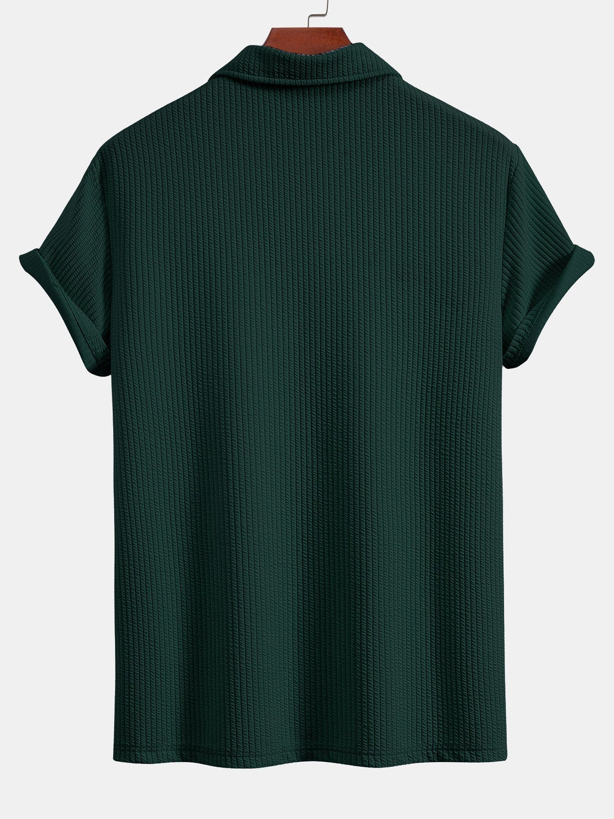 Textured V-Neck Polo & Trousers Set – photo 13