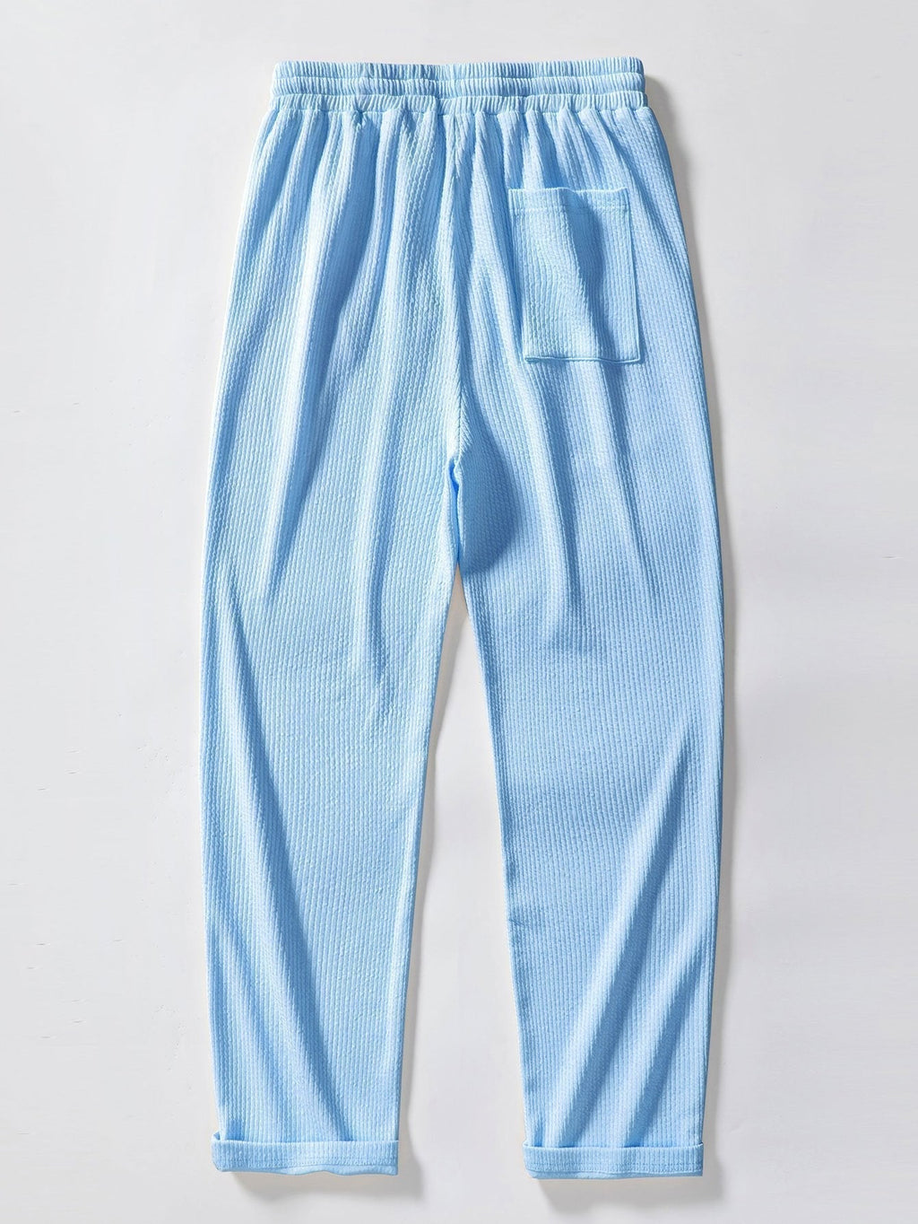Textured V-Neck Polo & Trousers Set – photo 17
