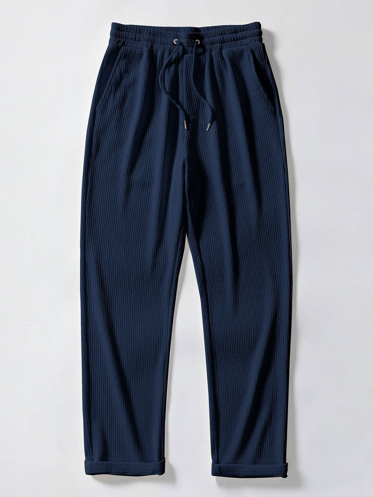 Textured V-Neck Polo & Trousers Set – photo 18