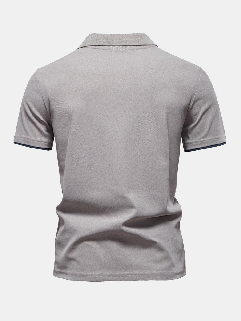 V-Neck Polo Shirt with Contrast Pique Design – photo 10