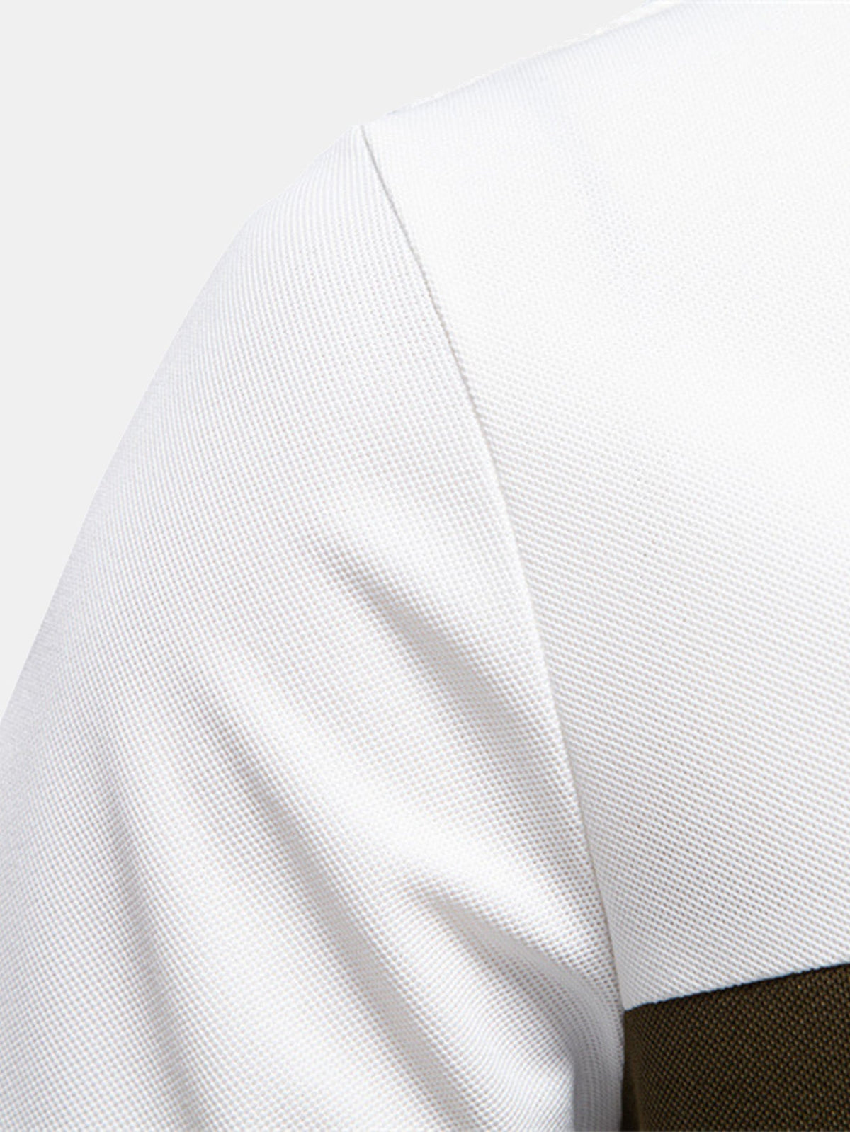 V-Neck Polo Shirt with Contrast Pique Design – photo 13