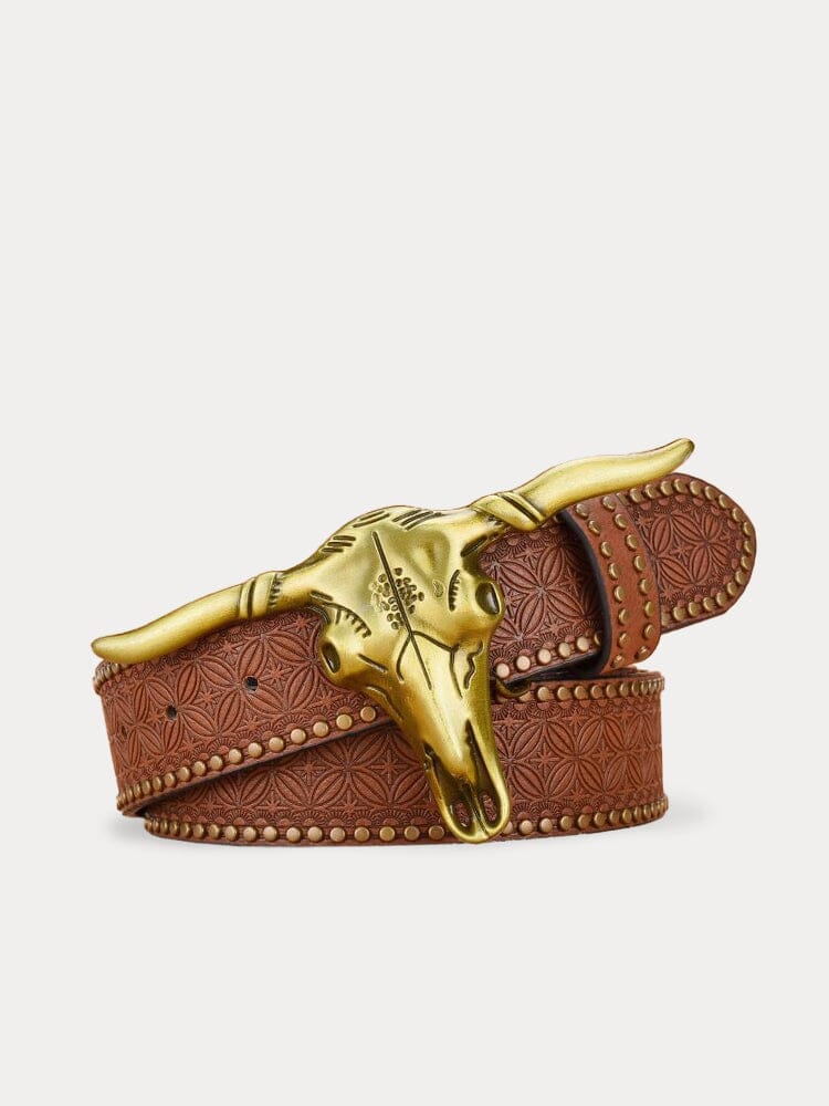 Vintage Western Cowboy PU Belt | Elmont